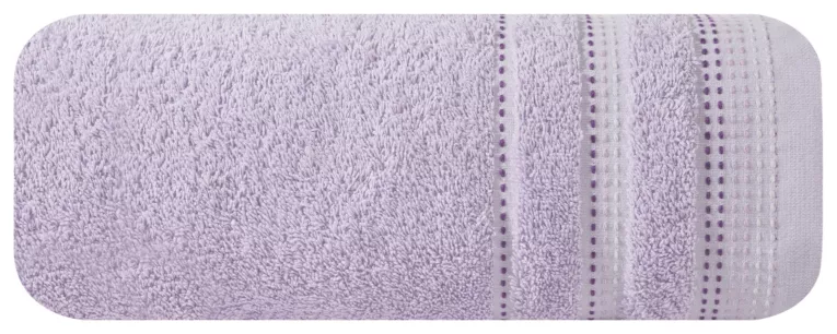 Ręcznik do rąk 50x90 cm bawełniany kolor liliowy z ozdobnym stebnowaniem 500 g/m2 POLA Eurofirany