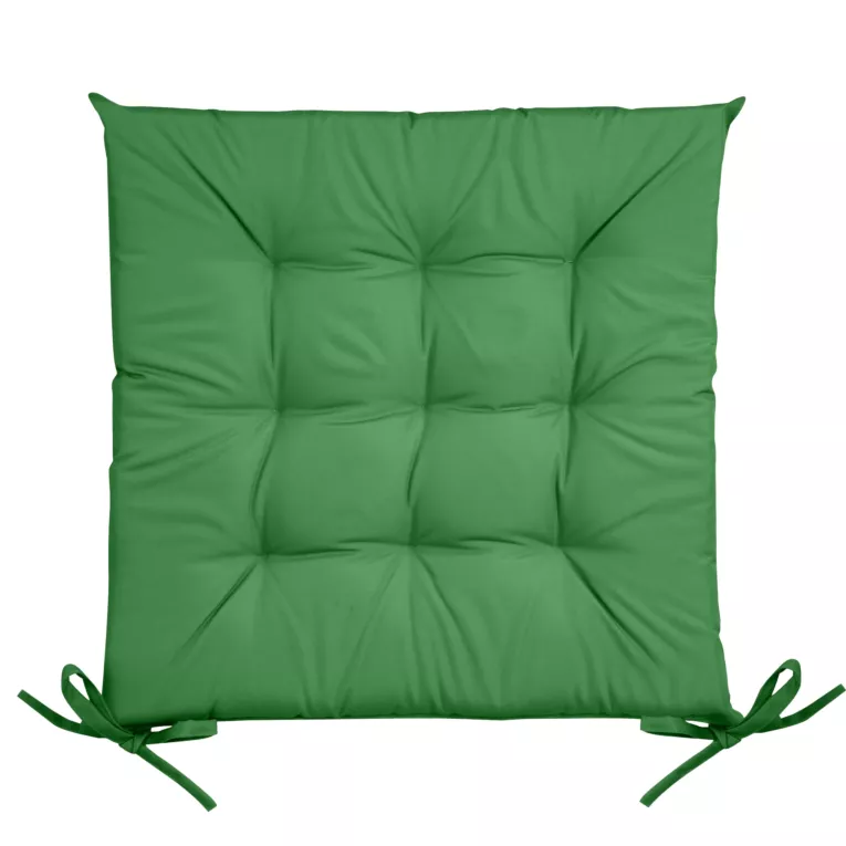 Poduszka na krzesło 40 x 40 x 5 cm wodoodporna zielona z pikowaniem GARDEN Eurofirany