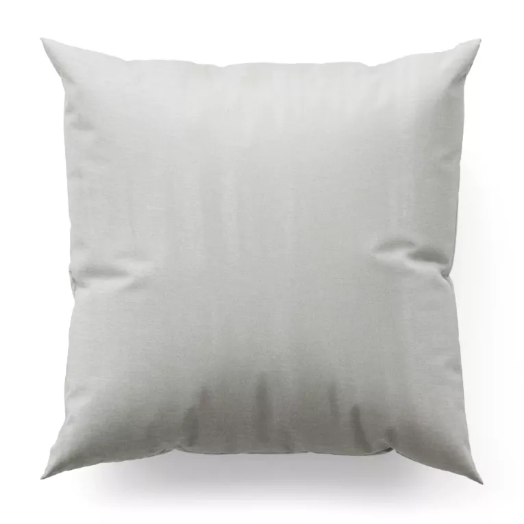 Poszewka szyta kremowa z tkaniny z mieszanką lnu i wiskozy, w stylu eko, z delikatnym połyskiem