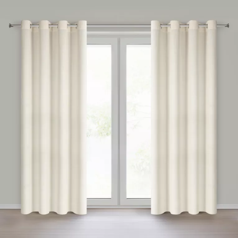 Zasłona naturalna o naturalnym splocie 140x250 cm przelotka - LINDA Eurofirany