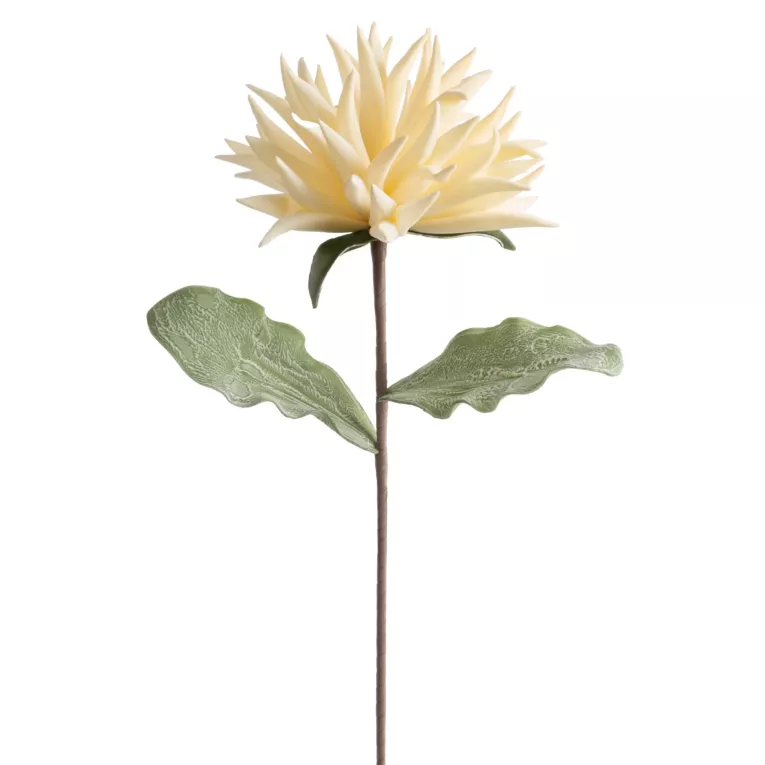 Kwiat sztuczny kremowy z plastycznej pianki foamiran 55 cm Eurofirany