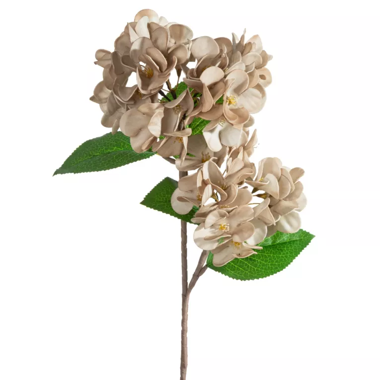 Kwiat sztuczny ciemnobeżowy z plastycznej pianki foamiran 50 cm Eurofirany