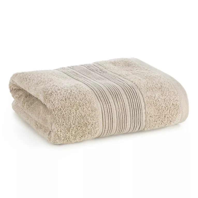 Ręcznik do rąk 30x50 cm bawełniany kolor beżowy w poziome paseczki 500 g/m2 VERANO Eurofirany