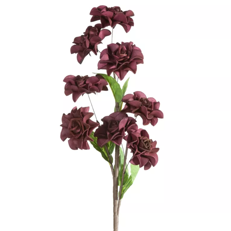 Kwiat sztuczny ciemnofioletowy z plastycznej pianki foamiran 65 cm Eurofirany