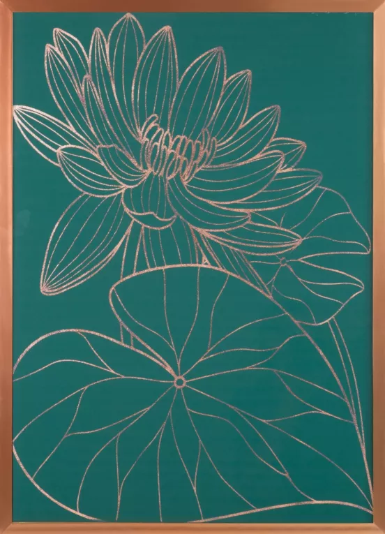 Obraz zielony SALVIA 5 drukowany z motywem geometrycznym Limited Collection Eurofirany