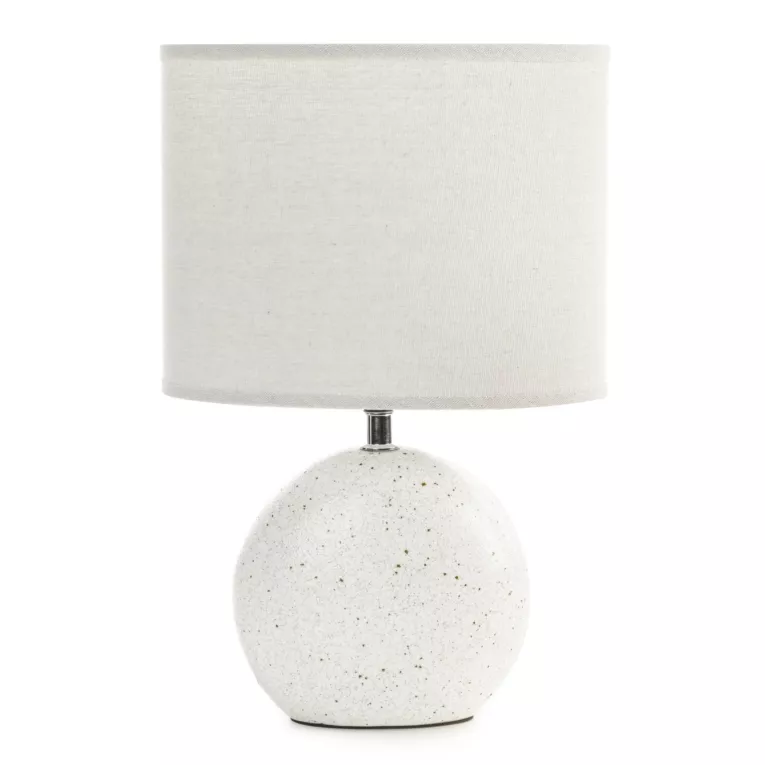 Lampa ceramiczna stołowa MORIN zdobiona podstawą imitującą granit Eurofirany