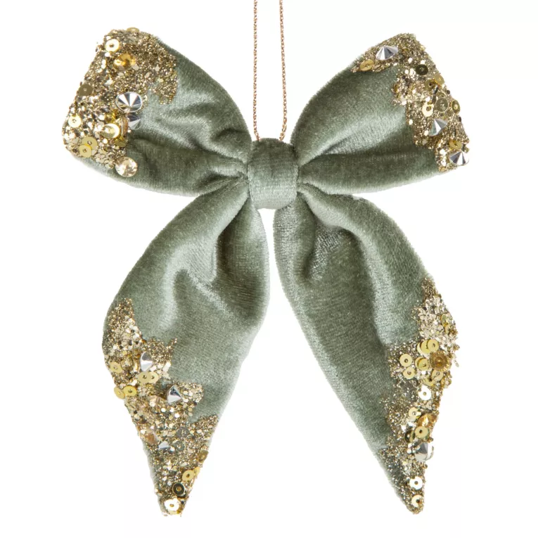 Ozdoba choinkowa KOKARDA z welwetowej tkaniny Eurofirany