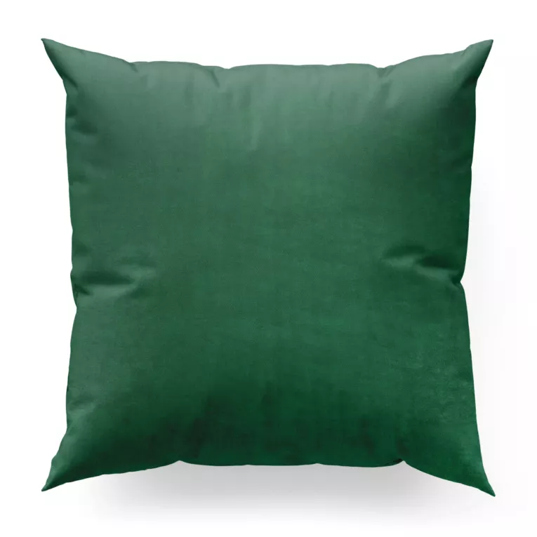Poszewka szyta ITALIA zielona z tkaniny welwetowej o delikatnym połysku