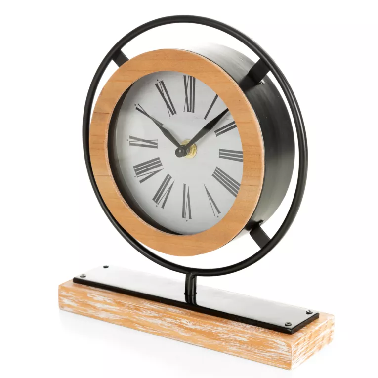 Dekoracyjny zegar stołowy w stylu vintage Eurofirany