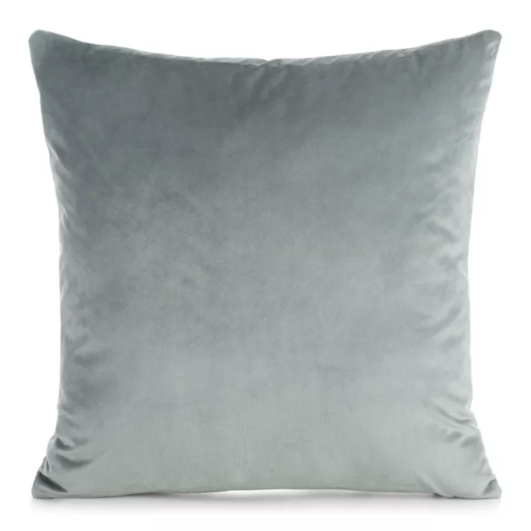 Poszewka na poduszkę 45x45 cm welwetowa o delikatnym połysku gładka srebrna GAJA 1 Eurofirany