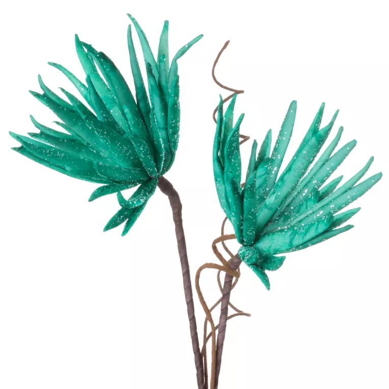 Sztuczny kwiat dekoracyjny turkusowy Eurofirany