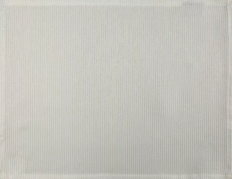 Komplet serwetek 4 szt 30x40 cm biały ALISA przetykanych złotą nicią tworzącą wzór pasów