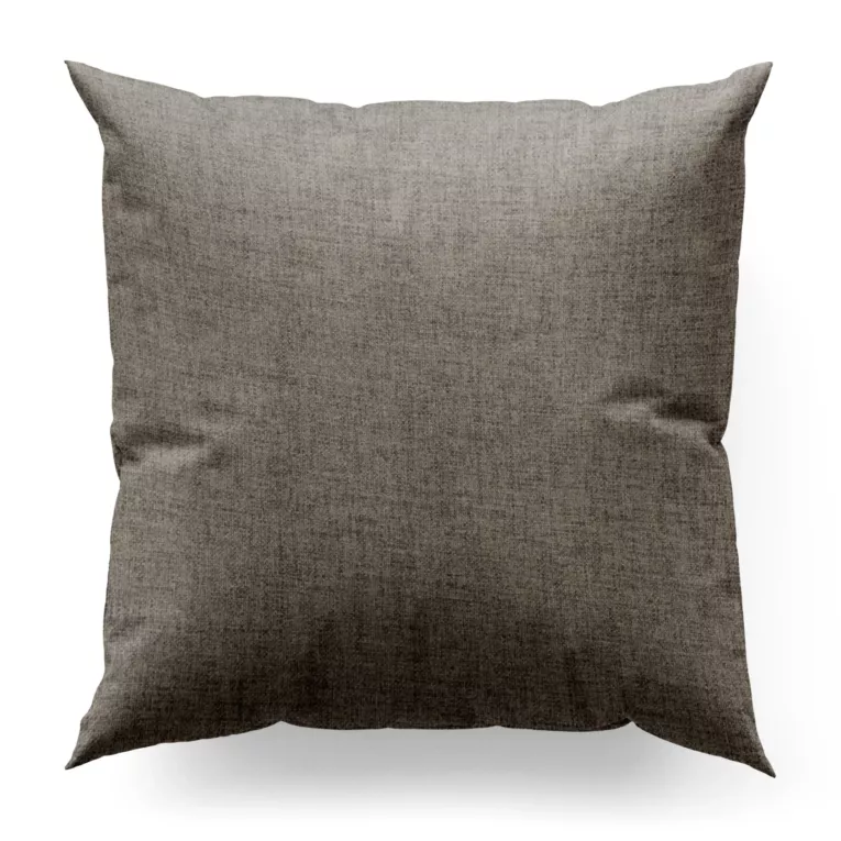 Poszewka szyta szarobeżowa z tkaniny w stylu ekologicznym z efektem melanżu