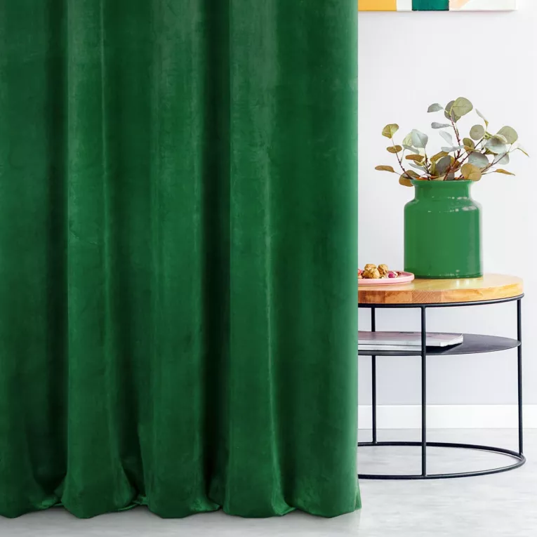 Tkanina zasłonowa welwet o miękkiej z delikatnym połyskiem strukturze