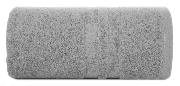 Ręcznik do rąk 30x50 cm bawełniany kolor srebrny w pasy i lśniącą nitką 500 g/m2 GALA Eurofirany