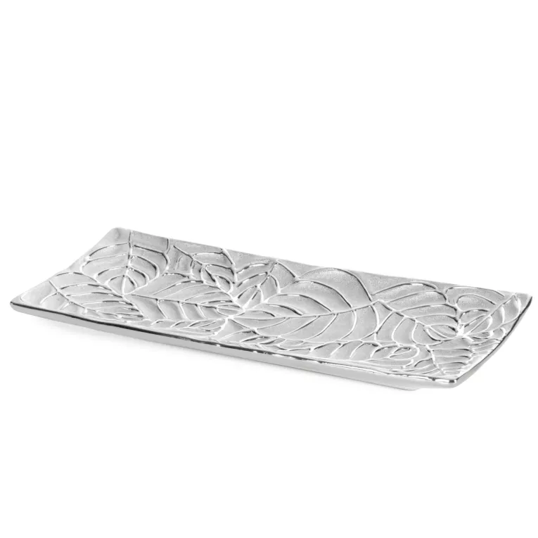 Patera dekoracyjna MIRIAM z tłoczonym wzorem liści Eurofirany