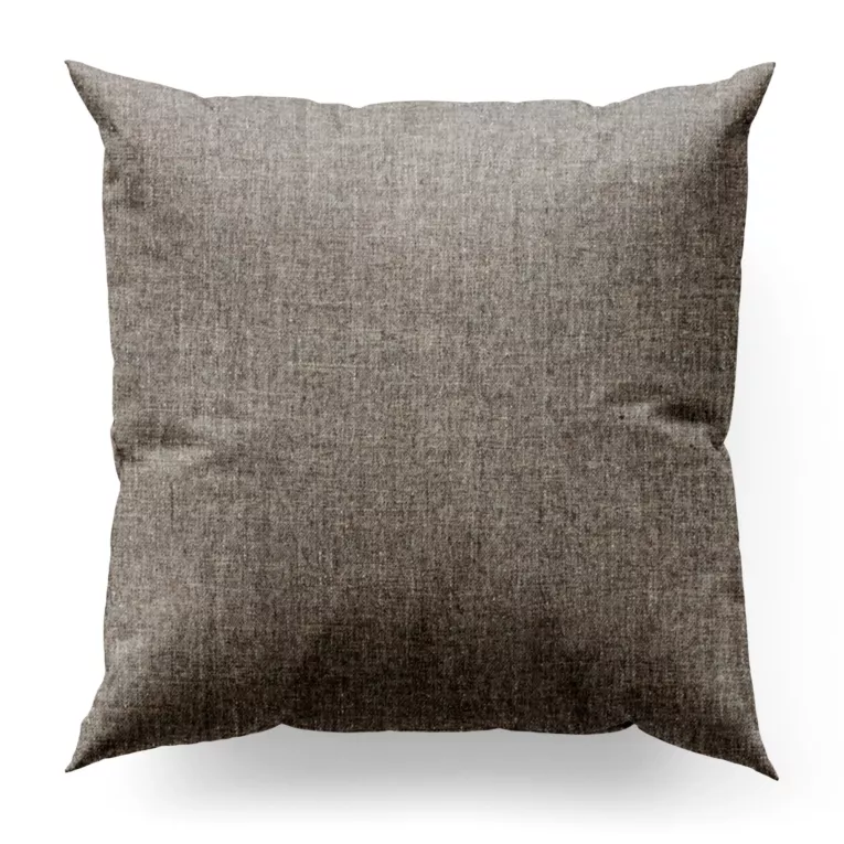Poszewka na wymiar szara z miękkiej tkaniny w stylu eko, z efektem melanżu, przetykana metaliczną nicią