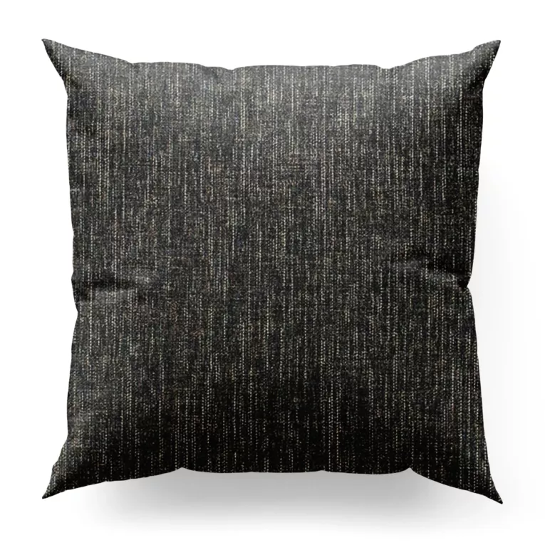 Poszewka szyta grafitowo pomarańczowa z matowej tkaniny o grubym splocie z efektem melanżu