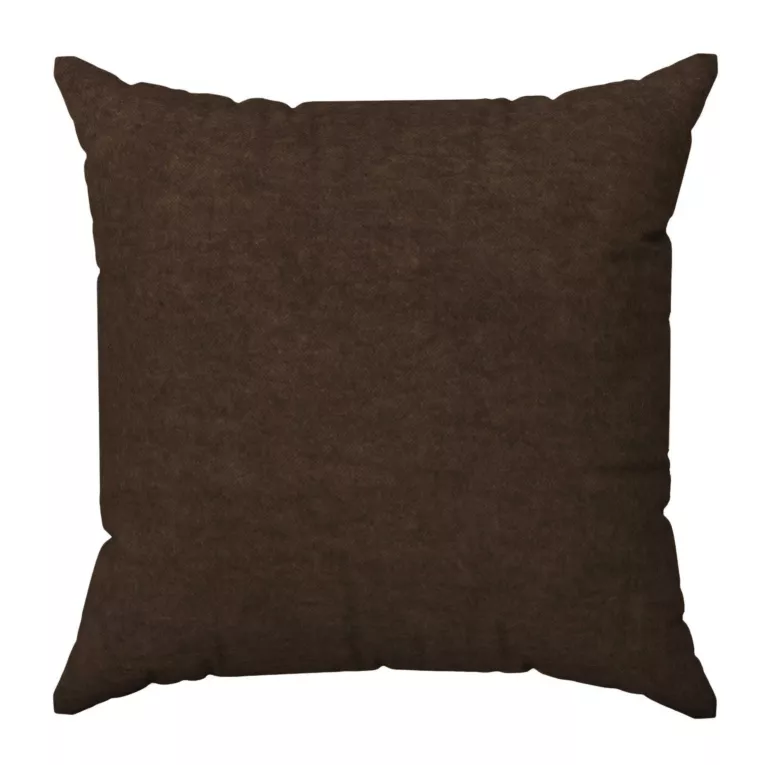 Poszewka szyta DORA - HIT ciemnobrązowa z miękkiej tkaniny o welurowej strukturze