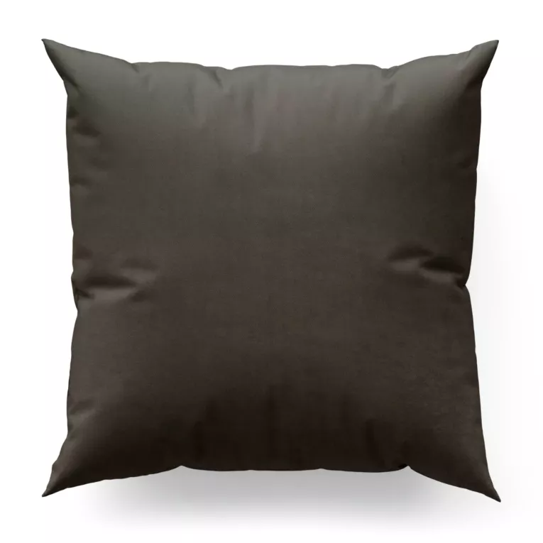 Poszewka szyta ENYA ciemnobrązowa z miękkiej półmatowej tkaniny welwetowej