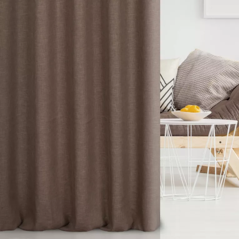 Tkanina zasłonowa w prążki z efektem melanżu Eurofirany