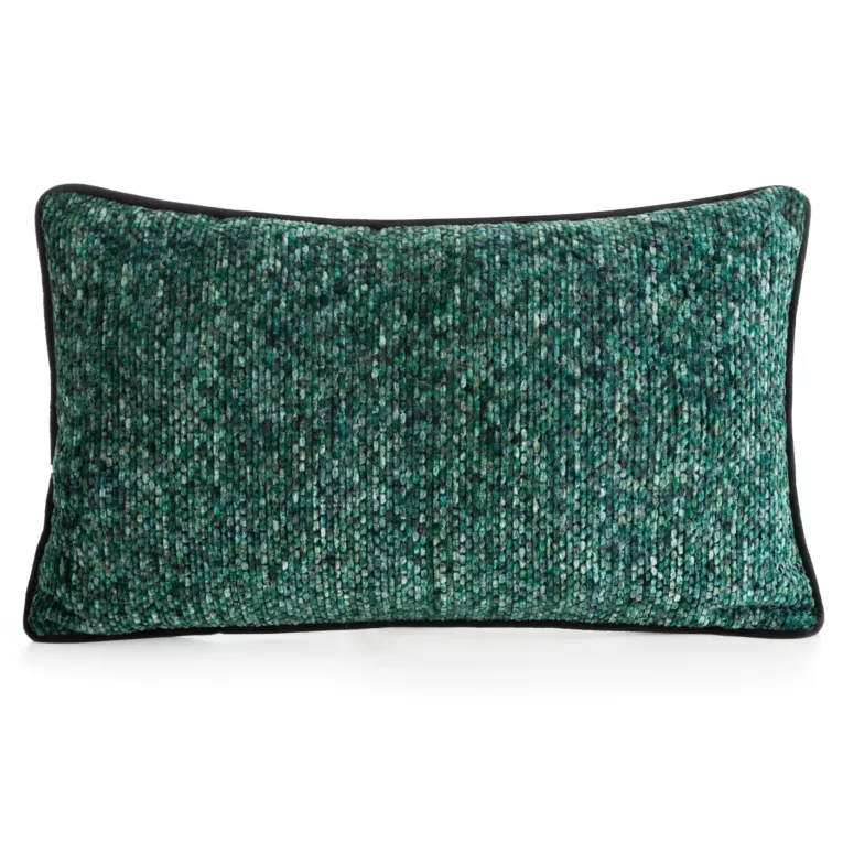 Poszewka na poduszkę 30x50 cm z plecionej szenilowej nici z efektem melanżu miętowa BARI Eurofirany