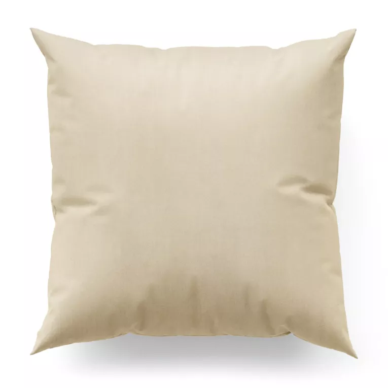 Poszewka na wymiar kremowa z miękkiej tkaniny welwetowej
