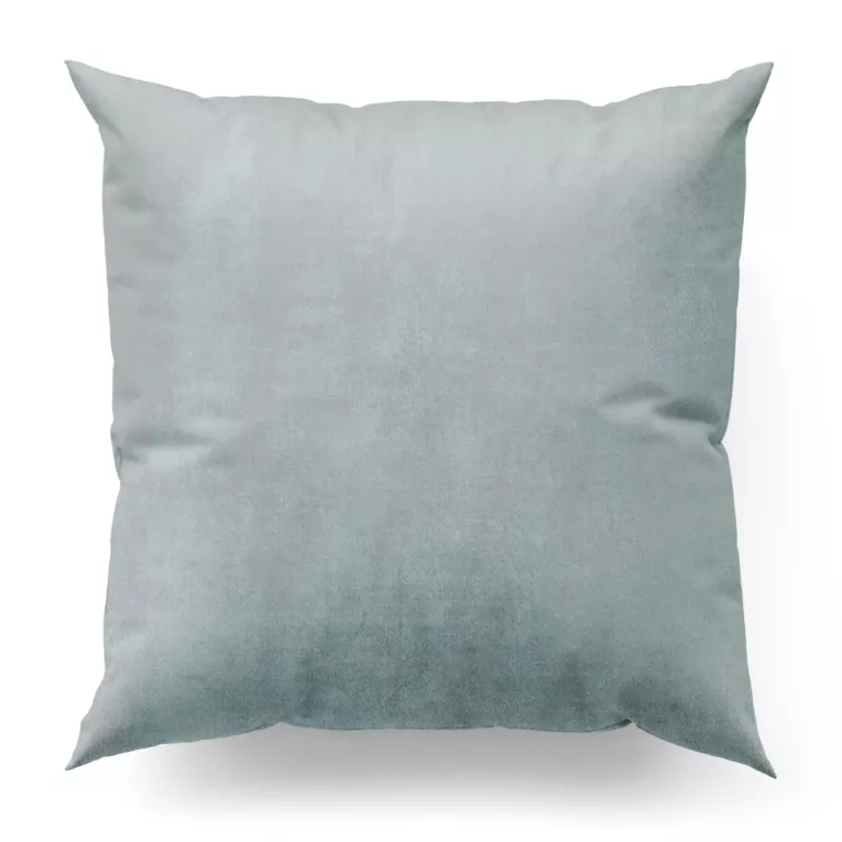 Poszewka szyta ENYA srebrna z miękkiej półmatowej tkaniny welwetowej