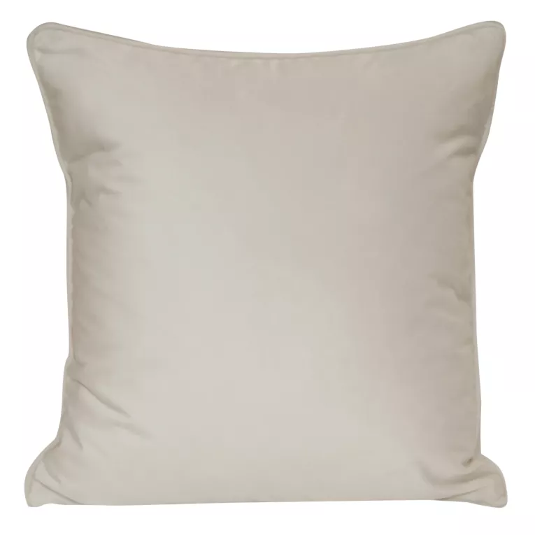 Poszewka na poduszkę 45x45 cm welwetowa z wypustką na brzegach kremowa SIBEL PIERRE CARDIN Eurofirany
