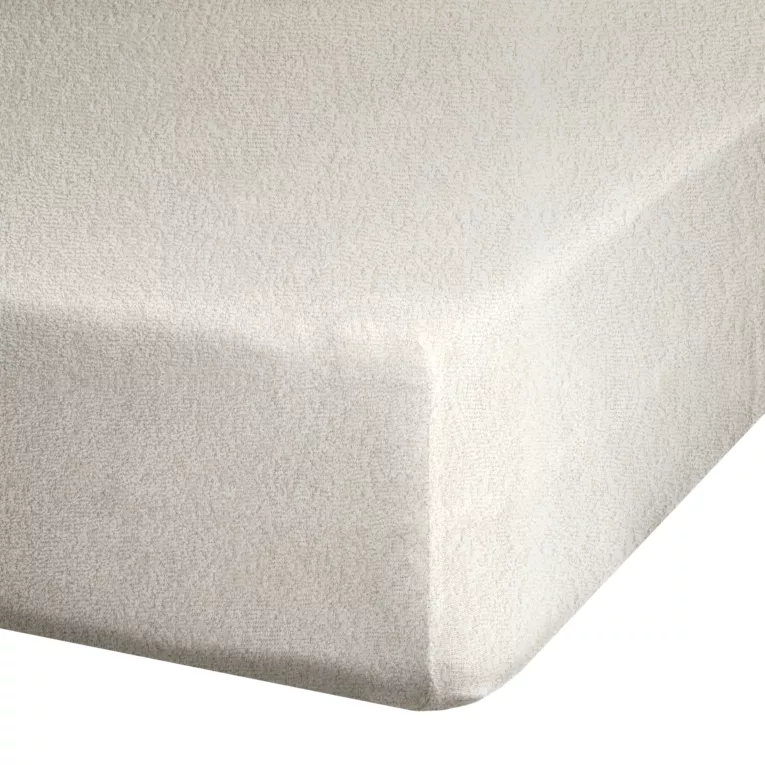 Prześcieradło frotte z gumką 180x200 cm z bawełny kolor beżowy 170 g/m2 Design 91 Eurofirany