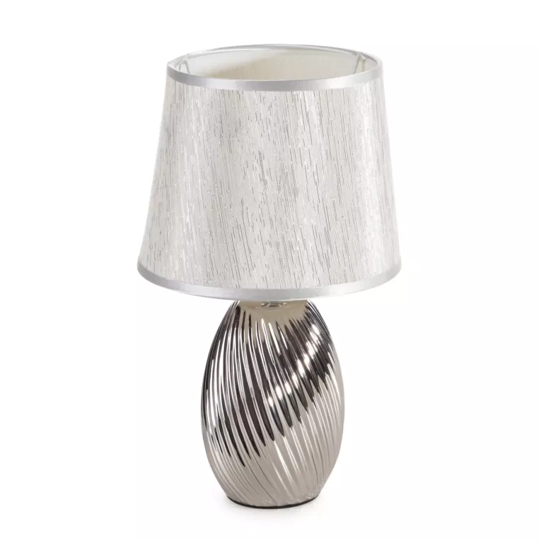 Lampka dekoracyjna stołowa JOLIE z błyszczącym abażurem Eurofirany