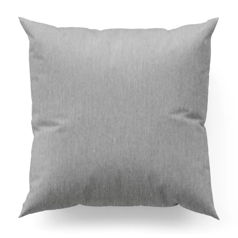 Poszewka szyta jasnoszara z miękkiej tkaniny z efektem melanżu