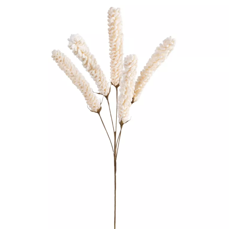 Kwiat sztuczny kremowy z plastycznej pianki foamiran 90 cm Eurofirany