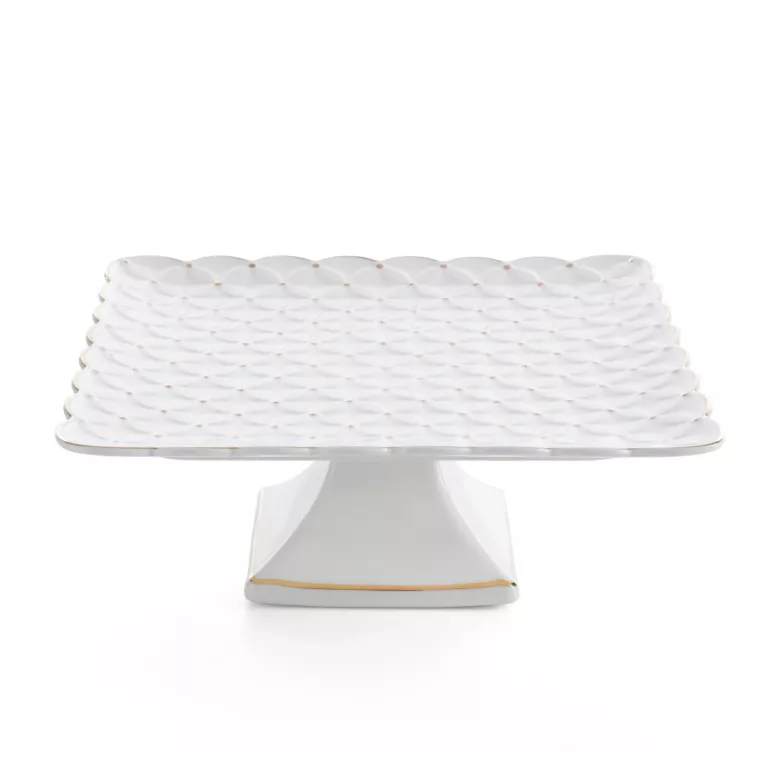 Patera ceramiczna BELIA z wytłaczanym wzorem i złotymi akcentami Eurofirany