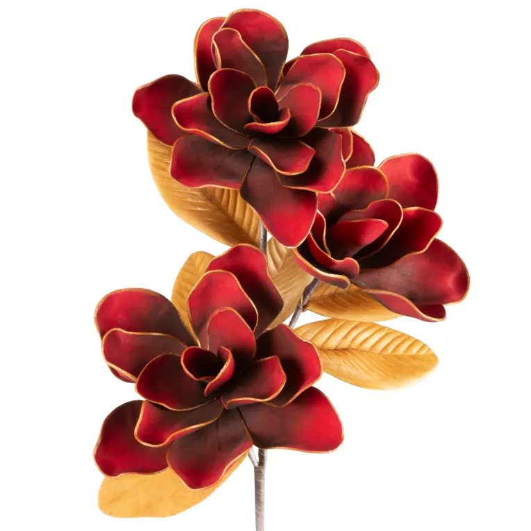 Kwiat sztuczny dekoracyjny z pianki foamiran czerwony Eurofirany
