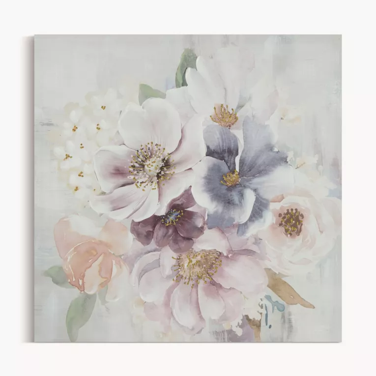 Obraz ręcznie malowany na płótnie bukiet kwiatów Eurofirany