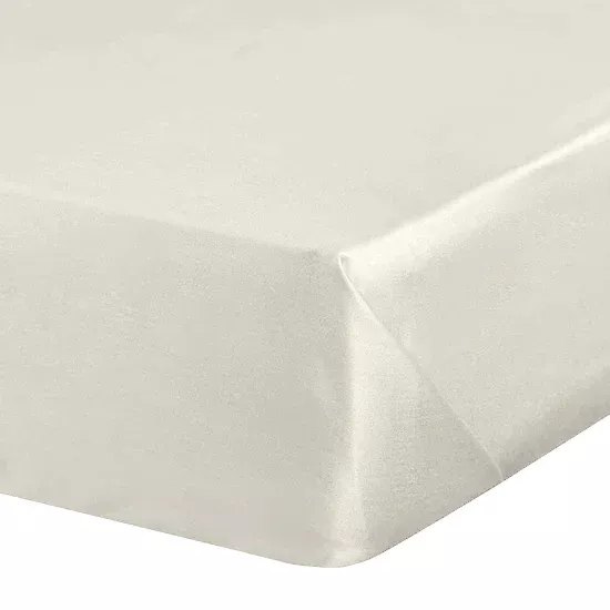 Prześcieradło bez gumki 220x210 cm z satyny bawełnianej kolor kremowy 125 g/m2 DINA Diva Line Eurofirany