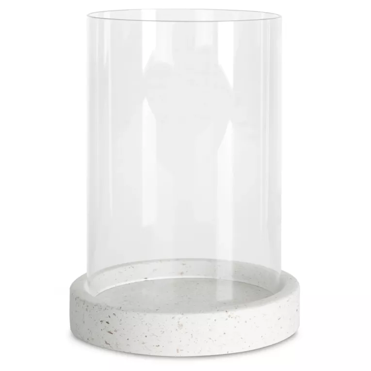 Świecznik dekoracyjny KEVIN z szklanym kloszem Eurofirany