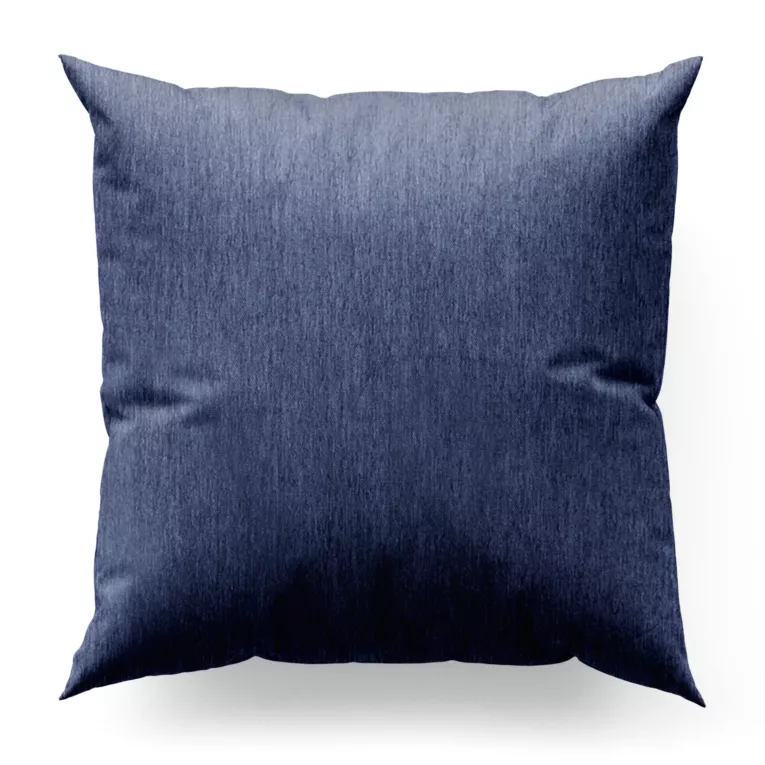 Poszewka szyta granatowa z miękkiej szenilowej tkaniny z efektem melanżu