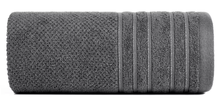 Ręcznik do rąk 30x50 cm bawełniany kolor grafitowy z błyszczącą bordiurą 500 g/m2 GLORY 3 Eurofirany