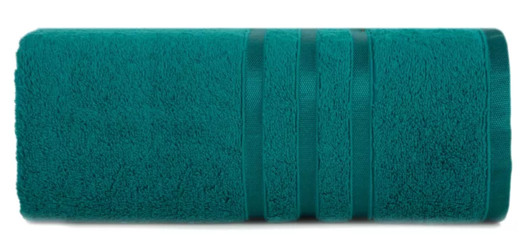 Ręcznik do rąk 30x50 cm bawełniany kolor turkusowy z błyszczącą bordiurą 500 g/m2 MADI Eurofirany