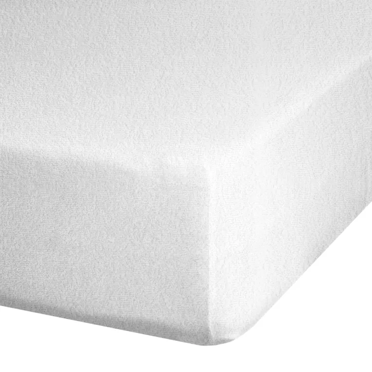 Prześcieradło frotte z gumką 140x200 cm z bawełny kolor biały 170 g/m2 Design 91 Eurofirany