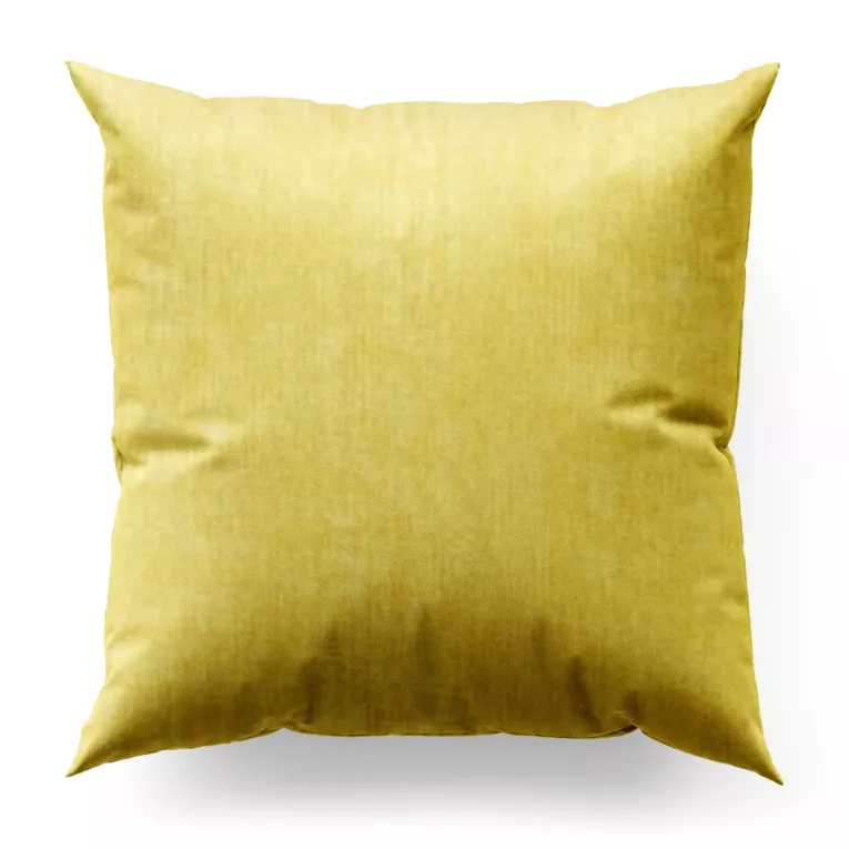 Poszewka szyta CANDY musztardowa z tkaniny z strukturalnym spolotem