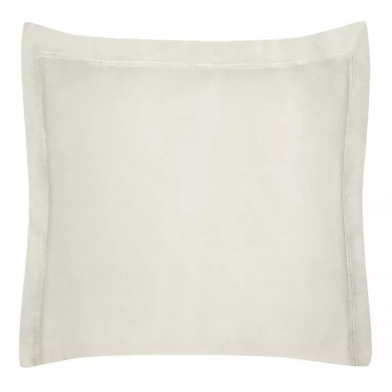 Poszewka na poduszkę 40x40 cm bawełniana z satynowym połyskiem i ozdobną kantą beżowa NOVA COLOUR Eurofirany