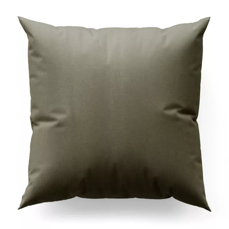 Poszewka szyta popielata z tkaniny z dodatkiem połyskującej nici, z widocznym ozdobnym splotem