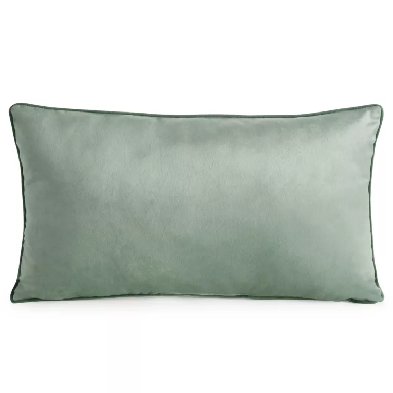 Poduszka 30 x 50 cm welwetowa jasnomiętowa z kontrastującą lamówką GAJA 3 Eurofirany