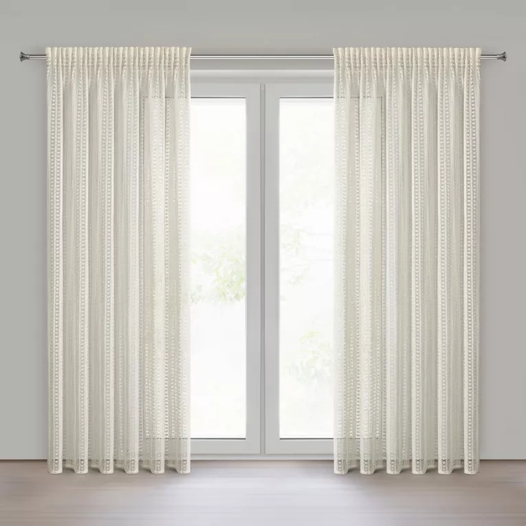 Zasłona naturalna z siateczki 140x270 cm taśma - BONITA Eurofirany