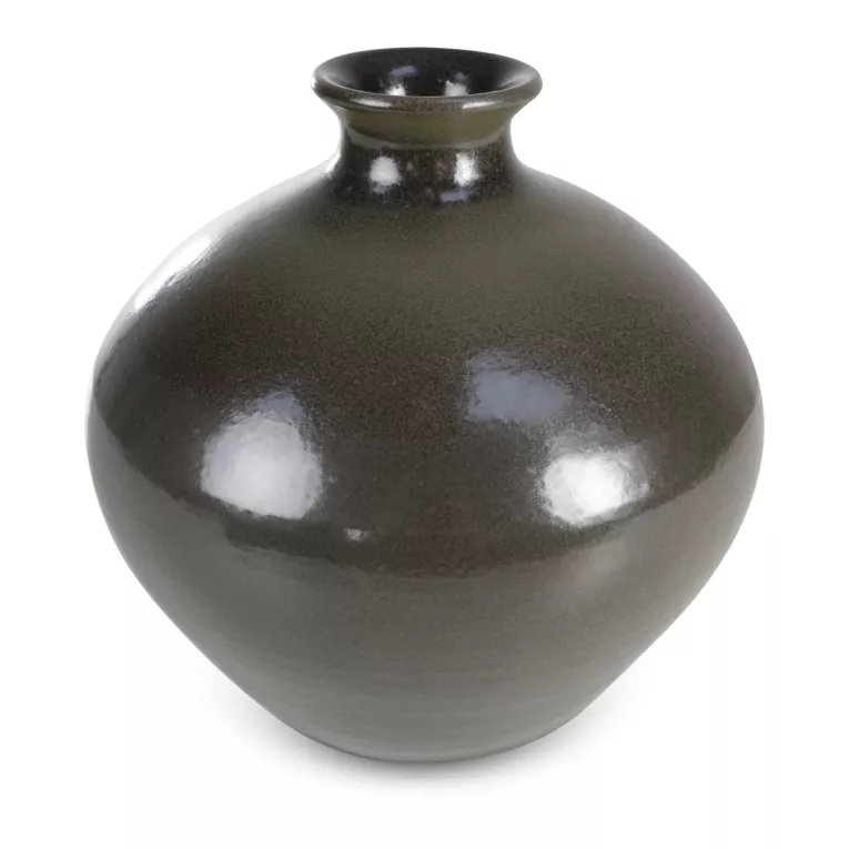 Wazon ceramiczny NYLA ciemnobrązowy 28x26 cm Eurofirany