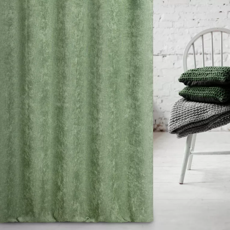 Miękka szenilowa tkanina zasłonowa o strukturalnym splocie i subtelnym połysku Eurofirany