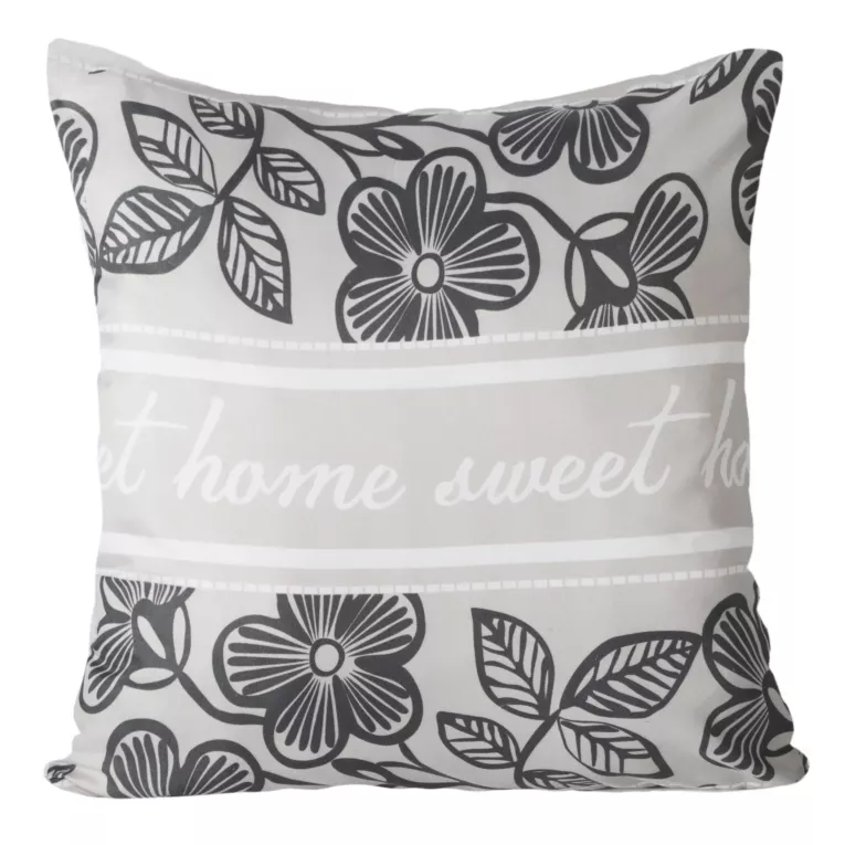 Poszewka na poduszkę 45x45 cm z graficznym nadrukiem i napisami stalowa MARLEY Eurofirany